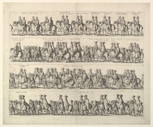 Procession de couronnement de Charles II à travers Londres - Wenceslaus Hollar