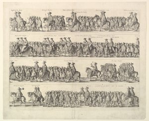 Procession de couronnement de Charles II à travers Londres, 1662 - Wenceslaus Hollar