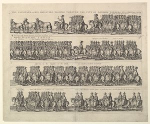 Procession de couronnement de Charles II à travers Londres, 1662 - Wenceslaus Hollar