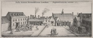 Cour de la maison Arundel depuis le nord - Wenceslaus Hollar