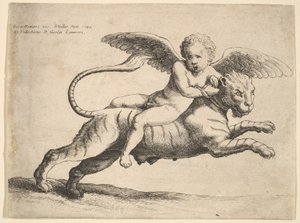 Cupidon sur un tigre