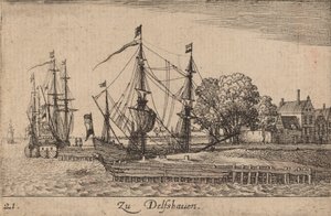 Delfshaven, 1635 - Wenceslaus Hollar