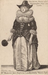 Dni Maioris sive Praetoris Londinensis Vxoris Hab:, 1649 - Wenceslaus Hollar