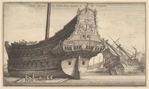 Navire de la Compagnie néerlandaise des Indes orientales, 1647 - Wenceslaus Hollar