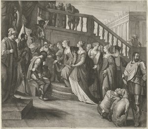 Esther devant Assuérus - Wenceslaus Hollar