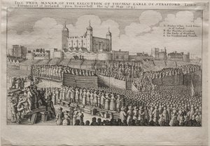 Exécution du comte de Strafford, 1641 - Wenceslaus Hollar