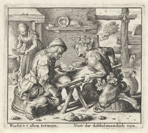 Fable du satyre et du paysan (Fabelen) - Wenceslaus Hollar