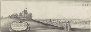 Vue de Greenwich (plaque de gauche) - Wenceslaus Hollar