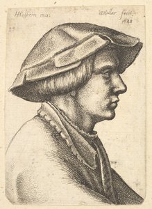 Tête de jeune homme portant un chapeau de profil à droite - Wenceslaus Hollar