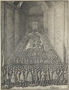 Chambre des Lords, Palais de Westminster à Londres, vers 1650 - Wenceslaus Hollar
