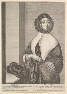 Hyems - Hiver trois-quarts de longueur, 1641 - Wenceslaus Hollar