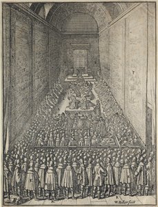 Intérieur de la Chambre des Lords en session, Palais de Westminster, Londres - Wenceslaus Hollar