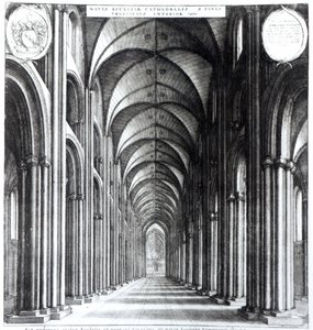 Intérieur de la nef de Saint-Paul, 1658 - Wenceslaus Hollar
