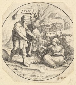 Juda et Tamar - Wenceslaus Hollar
