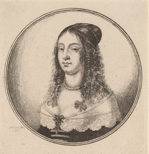 Dame avec des rubans dans les boucles, 1646 - Wenceslaus Hollar