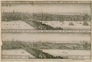 Londres, avant et après le Grand Incendie - Wenceslaus Hollar