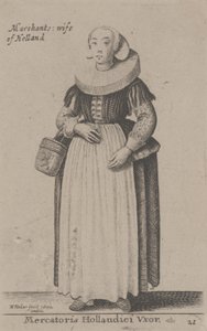 Femme de marchand de Hollande (Mercatoris Hollandici Uxor) - Wenceslaus Hollar