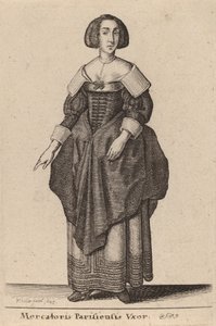 Mercatoris Parisiensis Vxor, 1643 - Wenceslaus Hollar