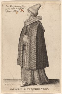 Mercatoris Pragensis Vxor - Wenceslaus Hollar