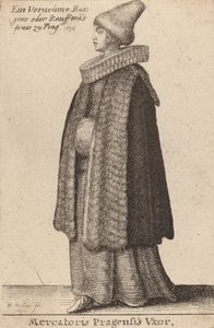 Mercatoris Pragensis Vxor - Wenceslaus Hollar