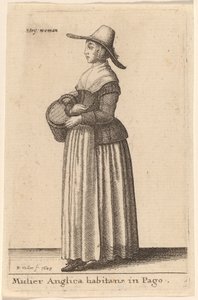 Femme anglaise habitant à la campagne - Wenceslaus Hollar