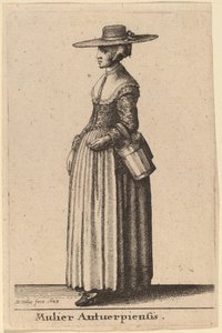 Femme Anversoise - Wenceslaus Hollar