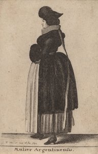 Mulier Argentinensis, 1642 - Wenceslaus Hollar