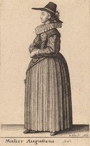 Mulier Augustana, 1643 - Wenceslaus Hollar