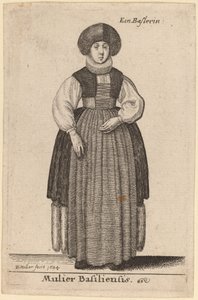 Mulier Basiliensis - Wenceslaus Hollar