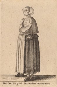 Mulier Belgica en tenue domestique - Wenceslaus Hollar