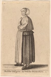 Femme Belge en Tenue Domestique - Wenceslaus Hollar