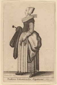 Mulier Coloniensis Exspatians - Wenceslaus Hollar