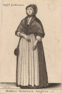 Mulier Generosa Anglica, 1643 - Wenceslaus Hollar