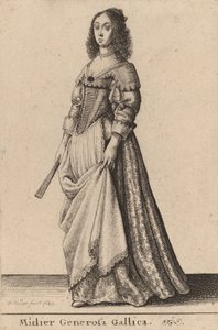 Mulier Generosa Gallica, 1643 - Wenceslaus Hollar