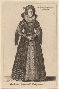 Mulier Generosa Hispanica - Wenceslaus Hollar