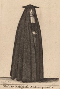 Mulier Religiosa Antuerpiensis - Wenceslaus Hollar