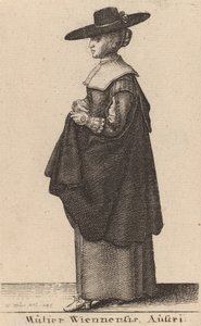 Mulier Wiennensis Austri, 1643 - Wenceslaus Hollar