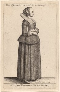 Mulier Viennensis in Domo - Wenceslaus Hollar