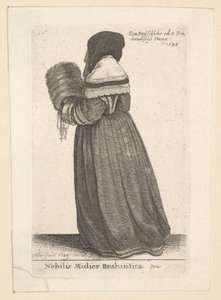 Nobilis Mulier Brabantica, Noblewoman de Brabant - Wenceslaus Hollar