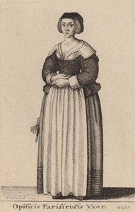 Opificis Parisiensis Vxor, 1643 - Wenceslaus Hollar