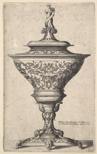 Gobelet orné sur pieds de masques - Wenceslaus Hollar