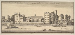 Palatium Archiepiscopi Cantuariensis prope Londinum vulgo Lambeth House Lambeth House : P..., 1647 - Wenceslaus Hollar