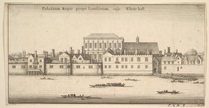 Palatium Regis prope Londinum, vulgo White-hall Palais Royal de Whitehall, Londres