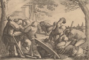 Rixe de paysans, 1646 - Wenceslaus Hollar