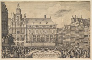 Proclamation du traité de Münster - Wenceslaus Hollar