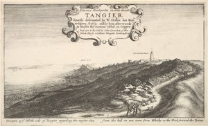 Perspective du côté nord de Tanger regardant la mer principale depuis la colline en venant, avant 1673