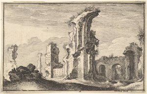Ruines de Saint Croix de Jérusalem - Wenceslaus Hollar