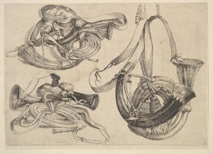Sept cors de chasse en trois groupes, 1625-77