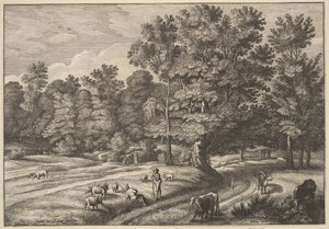 Bergers dans une forêt, 1648-50 - Wenceslaus Hollar
