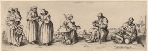 Six mendiants hommes et femmes - Wenceslaus Hollar